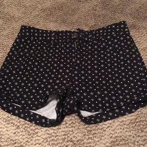 Black Summer Shorts with Design